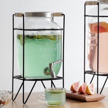 카페 음료 와이어 받침대 비안느 디스펜서 4L 5L 8L 카페물병 유리물병 카페음료디스펜서, 옵션명, 560 비안느 디스펜서 5L