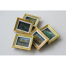 거실 작은 갤러리 명화 미니 그림액자 자석 테이블장식 결혼선물 기념일 시진틀, 풍경