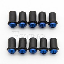 자동차 볼트 너트 5mm 10PCS 오토바이 윈드 쉴드 앞 유리 볼트 나사 스즈키 GSXR 600 750 1000 K1 K2 K3 K4, 06 파란