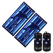 여름철 필수 일반형 패션비치타월 보관파우치 2P세트, 11_춤추는고래세트 1+1