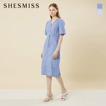 쉬즈미스 브이넥 데님 원피스_SSMOPN22010