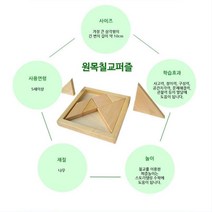 어린이집 사고력교구 큰솔원목 칠교퍼즐 두뇌연습 칠교놀이