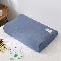 목주름베개 코골이방지베개 잠잘오는 승모근 베개 침구 부드러운 잠자는 보호대 pillowslip 간단한 스타일 면 케이스 커버 베갯잇 30x50cm40x60cm, 40x60mm, 린넨 패턴 네이비