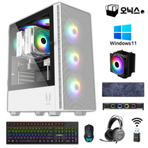 오닉스PC 게이밍 컴퓨터 i5 조립 PC 풀세트 데스크탑 세트 롤 로아 발로란트 배틀그라운드 스팀 게임, 게이밍1번-화이트, 1번-기본(추가없음)