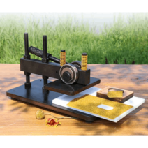 수동 톰슨기 소형 가죽 재단기 컷팅기 커터기 성형기, 노란색