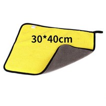전문 프리미엄 극세사 타월 청소 천 건조 타월 흡수성 청소 자동차용 양면 플러시 타월, 30x40cm