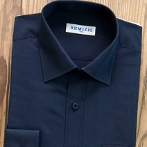 레미지오 긴팔 일자핏 남색 와이셔츠~120사이즈