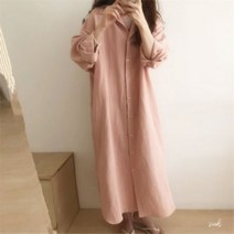 여성 린넨 원피스 롱 스커트 데님 빅싸이즈 비치웨어 정장 LANMREM-긴 라펠 셔츠 드레스 여성용 편안한 코튼 싱글 브레스트 드레스 신상품 2D6074 2023 봄 상품