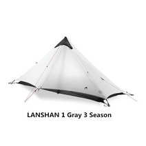 캠핑용 텐트 LanShan 2 3F UL GEAR 2 인 1 인 야외 초경량 캠핑 텐트, 그레이 1P 3 시즌