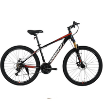 2022 서전트 721D 입문용 산악 MTB 자전거 27.5인치 알루미늄 시마노 21단 무료조립, 블랙/레드, 16인치, 무료조립+무료배송