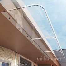 고정어닝 테라스 가림막 천막 어닝 캐노피 베란다 빗물 차양막 창문 비 발코니, 40x120cm완전투명(파사드설치)