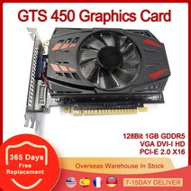컴퓨터 케이블 GTS 450 그래픽 카드 1GB GDDR5 128Bit PCIE 20 X16 VGA DVII HD 비디오 카드 NVIDIA GeForce GTS 450 1G 128 비트 용, 단일옵션