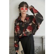 여자 청남방 청난방 코디 롱 진청 연청 크롭 흑청셔츠 흰남방 여성용 동물 프린트 셔츠
