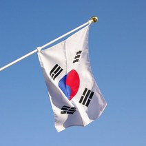 [플래그코리아] 바람에 엉퀴지 않는 회전깃대 태극기 (3단접이식/풀세트), 상세 설명 참조