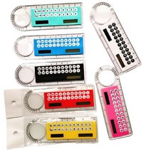 눈금자 모양 투명 디스플레이 미니 휴대용 태양 에너지 계산기 학교 편지지 공급, [01] 1PC Random color