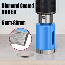 6mm80mm 다이아몬드 코팅 드릴 비트 대리석 세라믹 타일 화강암 유리 돌 구멍 톱 드릴링 절단 오프너, [21] 70mm, 21 70mm