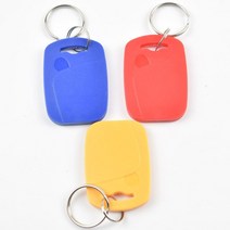 50pcs IC + 13.56MHZ 변경 가능 쓰기 재기록 복합 키 태그 Keyfob 듀얼 칩 주파수 T5577, 01 혼합 색상