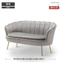 벨벳쇼파 1 2 3인용 거실 의류매장 미용실 소파 거실 작은 아파트 북유럽 심플 모던 라이트 럭셔리 인터넷 연예인 침실 옷가게 더블 심플 게으른 소파, B.소형 더블 1.02미터, C.회색