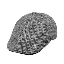 [레노마골프]22FW 남성 해리스 트위드 헌팅캡 모자 RMACL3805-199, BLACK
