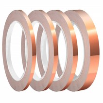 20 미터 단면 전도성 구리 호일 테이프 스트립 접착제 emi 차폐 열 저항 테이프 3mm 4mm 5mm 6mm 8mm 10mm, 01 3mm