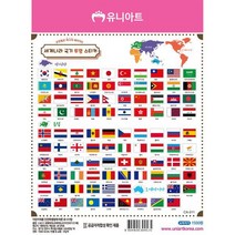 1500 세계나라국기투명스티커 만국기1번 재료 지구본 다문화 유아 놀이 패키지 만들기 지도