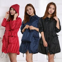 여성레인코트 숏커트 FREE 여자 우비 등산 비옷 골프