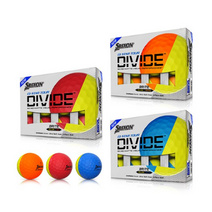 스릭슨 디바이드 반반공 골프공 Srixon Q-Star Tour Divide-Orange Yellow-Dozen, 오렌지 옐로우, 12개입, 1개