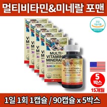 데일리 중년 50대 남성 남자 필수 종합 복합 비타민 영양제 미네랄 비타민B 건강식품 아연, 5박스, 5개