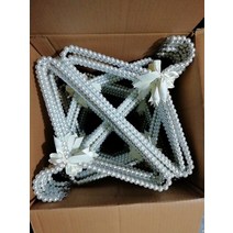 플라스틱 진주 구슬 장식 보우 옷걸이 40cm 결혼식 드레스 성인용 저장 공간 정리 건조대, [10] GRAY