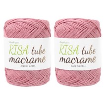 털실나라 리사 튜브 마크라메 250g 리사이클면사 2p, 03 인디핑크