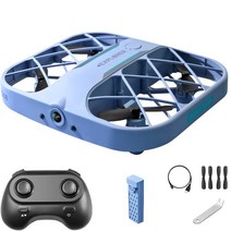 초아솔류션 XIONEE JJRC H107 미니포켓 드론 4K 카메라, 블루