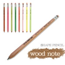 기타보쉬 wood note 샤프 / 우드샤프 / 우드노트 / 연필샤프, 파스텔오랜지