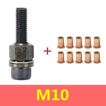 rivet nut tool hand rivet nut gun head simple 설치 수동 riveter rivnut tool 액세서리 너트 m3 m4 m5 m6 m8 m10, m10 도구 10pcs 너트