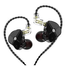 TRN ST1 하이브리드 드라이브 유닛 인이어 헤드폰 HIFI 걸이식 러닝 링 다리미 서브우퍼 블랙 1DD + 1BA 2 핀 3.5mm, 한개옵션0