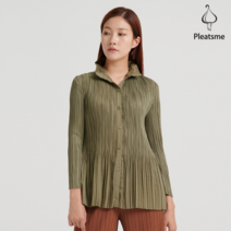 [플리츠미] 와이어칼라 주름풀림 블라우스