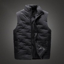 캐주얼 하이넥 등산 겨울작업 패딩조끼 덕다운 도톰한 폴리리원단 숏패딩조끼