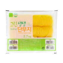 [한정특가/용량up] 그린생생 반달 단무지 2.7kg 업소용단무지, 1개
