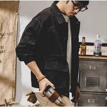 봄 가을 빈티지 카고 자켓 야상 사파리 복고풍 구제 스타일 캠핑 나들이 여행