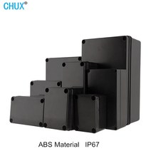 두꺼비집 배전단자 분전상자chux 블랙 플라스틱 방수 전자 정션 박스 abs ​​재료 인클로저 하우징 악기 프로젝트 케이스 야외 상자, 200x200x95mm