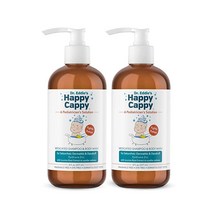 Happy Cappy 비듬 방지 샴푸 지루성 염 방지 샴푸 피리치온 아연 0.95% 함유 얼굴과 몸에 사용하기에 안전 향료 및 염료 불포함 8온스 병 팩 2개, 8온스 병 2개