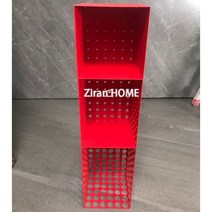 철제 벽선반 벽걸이 선반 럭셔리 타공판 디자인 진열대 감성 벽 인테리어 소품, 빨간색수직레이어