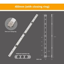 티트랙 T트랙 슬라이더 프로파일 목공 게이지300-800mm 알루미늄 합금 유형 277, 450mm 슬라이더, 1개