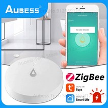 누수탐지기 aubess tuya zigbee water leak sensor 수위 감지기 알람 시스템 smart home security protection for water, 10개