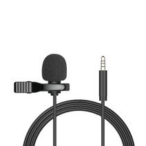 추천 마이크 1.5m 미니 휴대용 라발리에 마이크 콘덴서 클립 온 옷깃 마이크 유선, 3.5mm