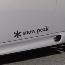 캠핑카 스노우픽 Snow Peak 차량스티커 차스티커 바이크스티커 첫차꾸미기 데칼시트, 1개, 옐로우 대형