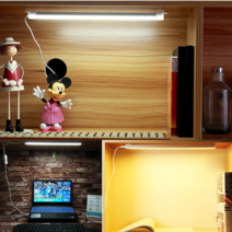 캠핑 공부방 무선 유선 부착 붙이는 USB LED 색 스틱 바 반영구 조명 방등 독서등, 삼색 52CM