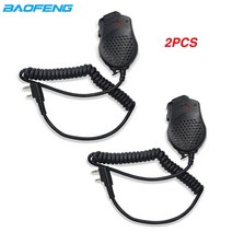 무전기 생활 업무용 산업용 장거리 무전기부품 원래 프로 라디오 액세서리에 대 한 듀얼 스피커 마이크 마이크, 2pcs 마이크