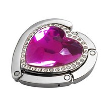 바나나걸이 주방정리 패션 가방 홀더 핸드백 옷걸이 접는 후크 휴대용 키 링 랙 테이블 하드웨어 여행 야외 스토리지, style5-rose red