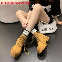 victoria&vera 가죽롱 앵클부츠 발편한 신발 여성 웨스턴 마틴 부츠