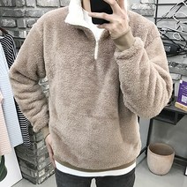 용된다 남자 겨울 양털 반집업 아노락 맨투맨